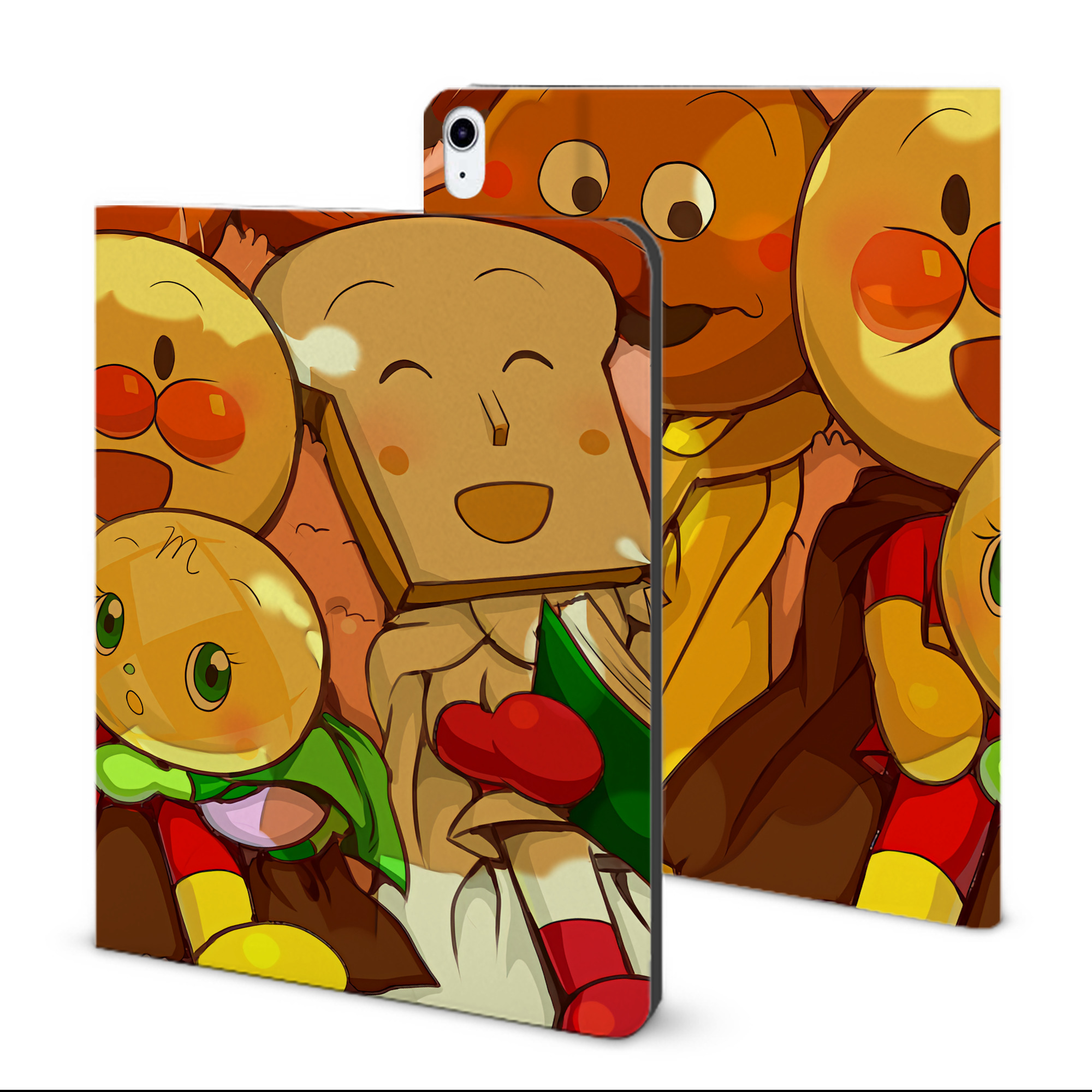（画像用） アンパンマン Anpanman IPad ケース ブック型 PUレザー TPU 耐衝撃 軽量 薄型 ペン収納なし 全面保護 IPad 各モデル対応